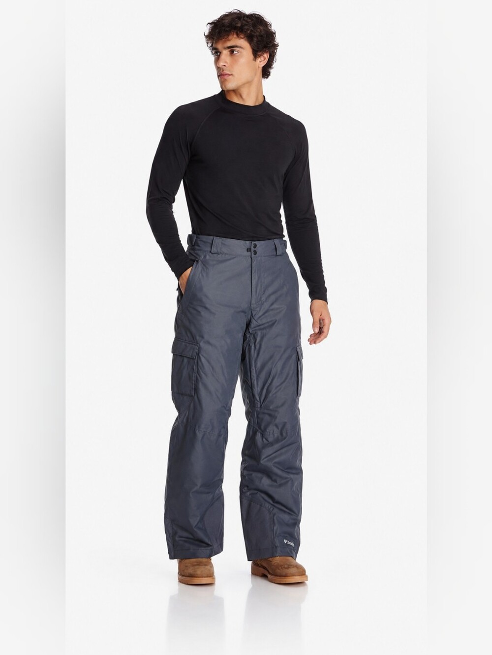 Columbia Men's Cargo Snow Pants in Charcoal Blue